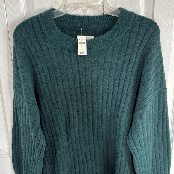 aerie Sweaters - NWT Aerie Women's Spruce Green Super Soft Ribbed Knit Pullover Sweater - Size M